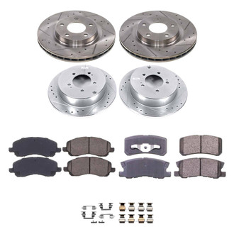 Callahan Brake Parts® - Drilled and Slotted Front and Rear Brake Kit