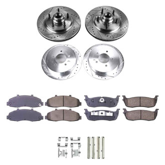 Callahan Brake Parts® - Drilled and Slotted Front and Rear Brake Kit
