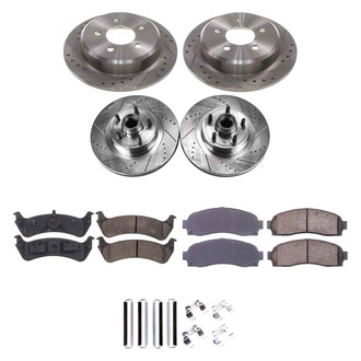 Callahan Brake Parts® - Drilled and Slotted Front and Rear Brake Kit