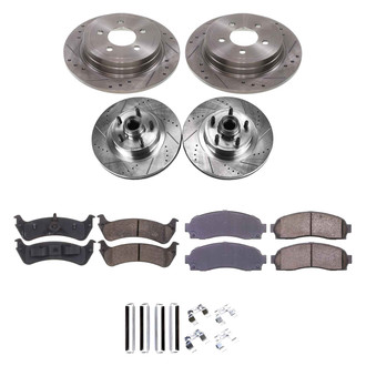 Callahan Brake Parts® - Drilled and Slotted Front and Rear Brake Kit