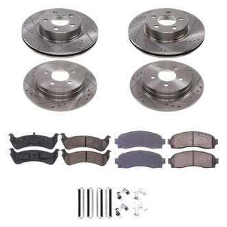 Callahan Brake Parts® - Drilled and Slotted Front and Rear Brake Kit