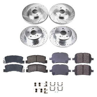 Callahan Brake Parts® - Drilled and Slotted Front and Rear Brake Kit