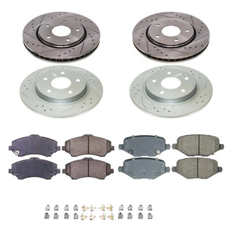 Callahan Brake Parts® - Drilled and Slotted Front and Rear Brake Kit