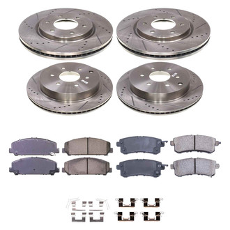Callahan Brake Parts® - Drilled and Slotted Front and Rear Brake Kit