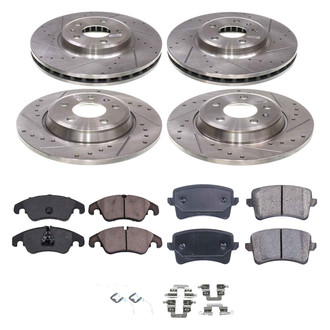 Callahan Brake Parts® - Drilled and Slotted Front and Rear Brake Kit