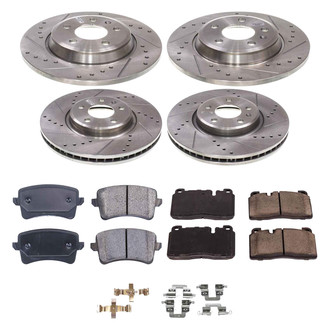 Callahan Brake Parts® - Drilled and Slotted Front and Rear Brake Kit