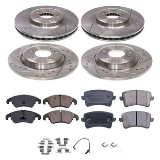 Callahan Brake Parts® - Drilled and Slotted Front and Rear Brake Kit