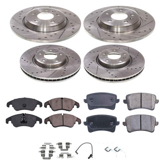 Callahan Brake Parts® - Drilled and Slotted Front and Rear Brake Kit