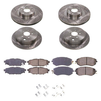 Callahan Brake Parts® - Drilled and Slotted Front and Rear Brake Kit