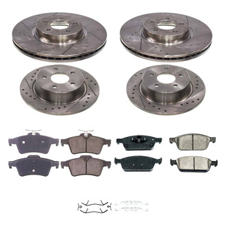 Callahan Brake Parts® - Drilled and Slotted Front and Rear Brake Kit