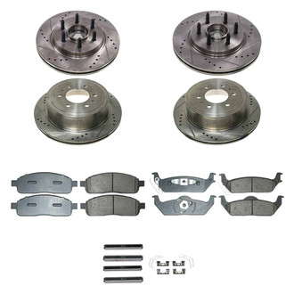 Callahan Brake Parts® - Drilled and Slotted Front and Rear Brake Kit