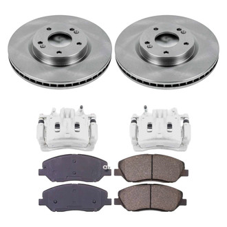 Callahan Brake Parts® - Plain Front Brake Kit with Calipers