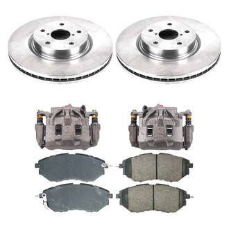 Callahan Brake Parts® - Plain Front Brake Kit with Calipers