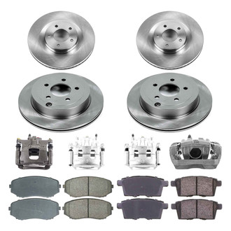 Callahan Brake Parts® - Plain Brake Kit with Calipers