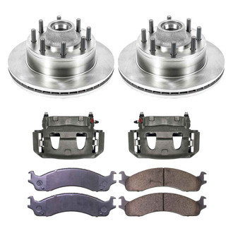 Callahan Brake Parts® - Plain Front Brake Kit with Calipers
