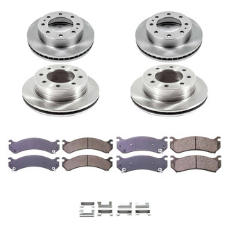 Callahan Brake Parts® - Plain Front and Rear Brake Kit