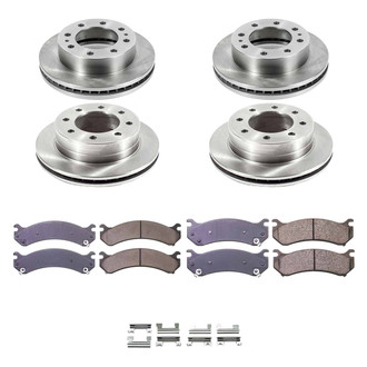 Callahan Brake Parts® - Plain Front and Rear Brake Kit