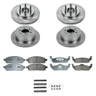Callahan Brake Parts® - Plain Front and Rear Brake Kit