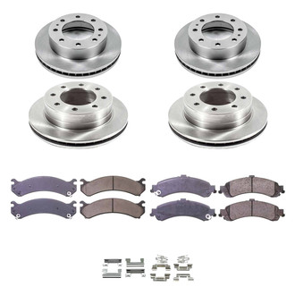 Callahan Brake Parts® - Plain Front and Rear Brake Kit