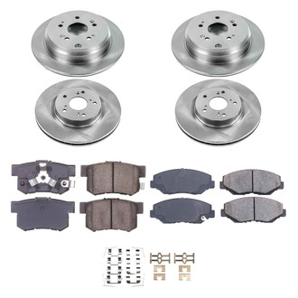 Callahan Brake Parts® - Plain Front and Rear Brake Kit