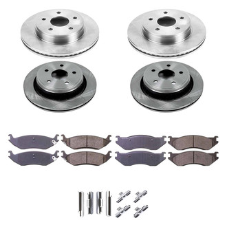 Callahan Brake Parts® - Plain Front and Rear Brake Kit
