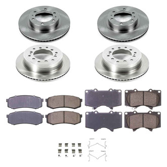 Callahan Brake Parts® - Plain Front and Rear Brake Kit