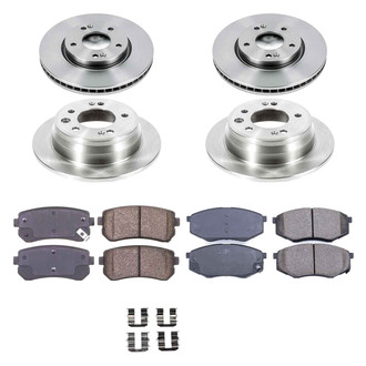 Callahan Brake Parts® - Plain Front and Rear Brake Kit