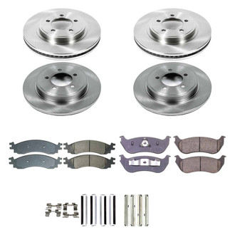 Callahan Brake Parts® - Plain Front and Rear Brake Kit