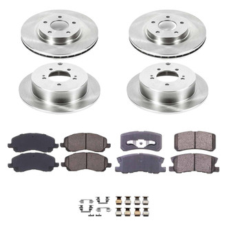 Callahan Brake Parts® - Plain Front and Rear Brake Kit