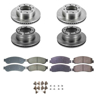 Callahan Brake Parts® - Plain Front and Rear Brake Kit