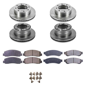 Callahan Brake Parts® - Plain Front and Rear Brake Kit
