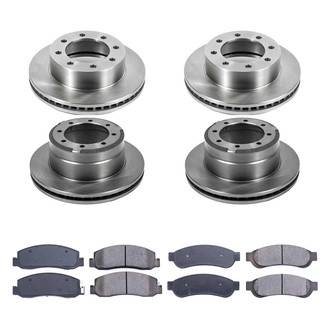 Callahan Brake Parts® - Plain Front and Rear Brake Kit