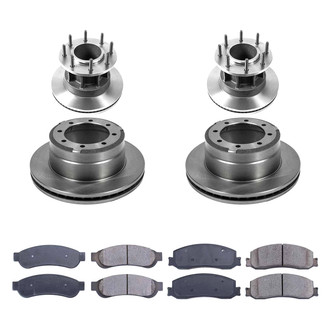 Callahan Brake Parts® - Plain Front and Rear Brake Kit