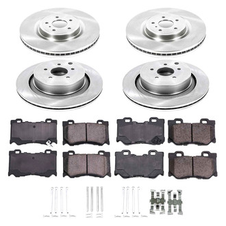 Callahan Brake Parts® - Plain Front and Rear Brake Kit