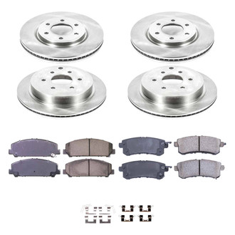 Callahan Brake Parts® - Plain Front and Rear Brake Kit