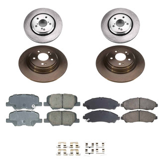 Callahan Brake Parts® - Plain Front and Rear Brake Kit