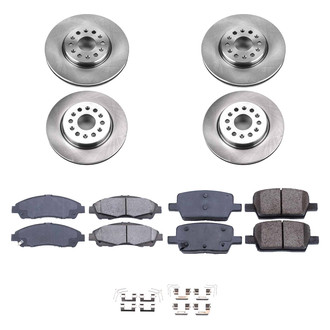 Callahan Brake Parts® - Plain Front and Rear Brake Kit