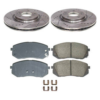 Callahan Brake Parts® - Drilled and Slotted Front Brake Kit