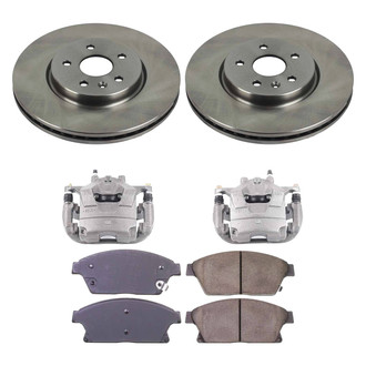 Callahan Brake Parts® - Plain Front Brake Kit with Calipers