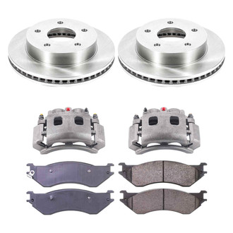 Callahan Brake Parts® - Plain Front Brake Kit with Calipers