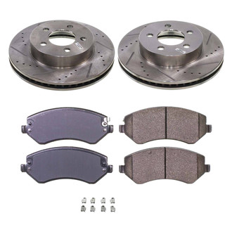 Callahan Brake Parts® - Drilled and Slotted Front Brake Kit
