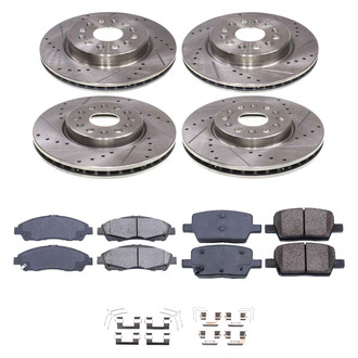 Callahan Brake Parts® - Drilled and Slotted Front and Rear Brake Kit