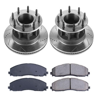 Callahan Brake Parts® - Drilled and Slotted Front Brake Kit