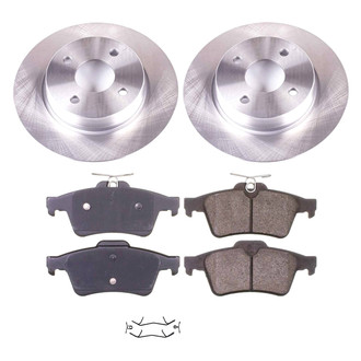 Callahan Brake Parts® - Plain Rear Brake Kit