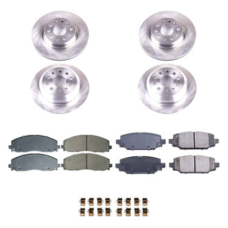 Callahan Brake Parts® - Plain Front and Rear Brake Kit
