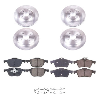 Callahan Brake Parts® - Plain Front and Rear Brake Kit