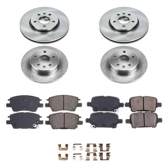 Callahan Brake Parts® - Plain Front and Rear Brake Kit