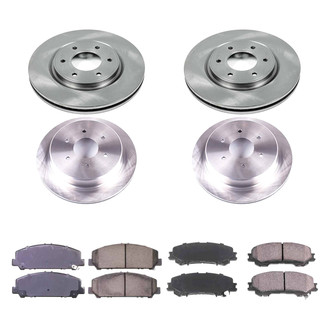 Callahan Brake Parts® - Plain Front and Rear Brake Kit