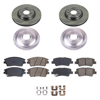 Callahan Brake Parts® - Plain Front and Rear Brake Kit
