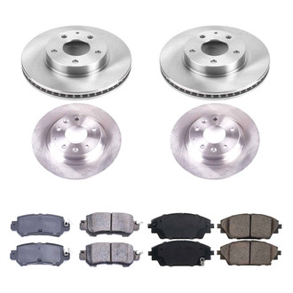Callahan Brake Parts® - Plain Front and Rear Brake Kit